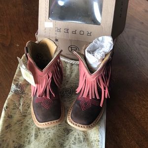 NWT Roper Cowbabies Fringe Boots size 3